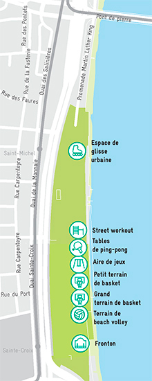 Plan du parc des sports Saint Michel
