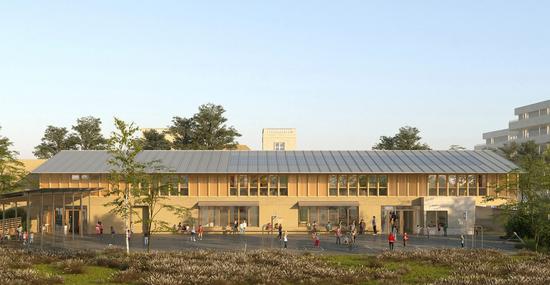 Une vue du futur groupe scolaire Jean Cocteau, livré à la rentrée 2025