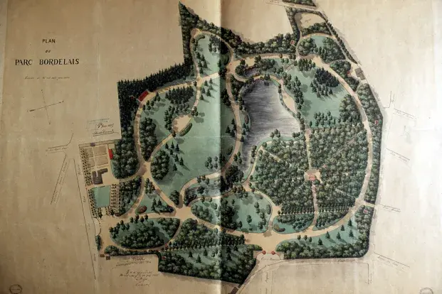 Il s'agit d'un plan du Parc Bordelais datant de 1885.