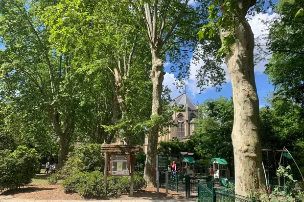 Le jardin et son aire de jeu