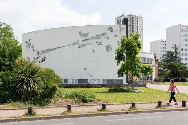 Fresque du centre d'animation l'escargot du Grand Parc