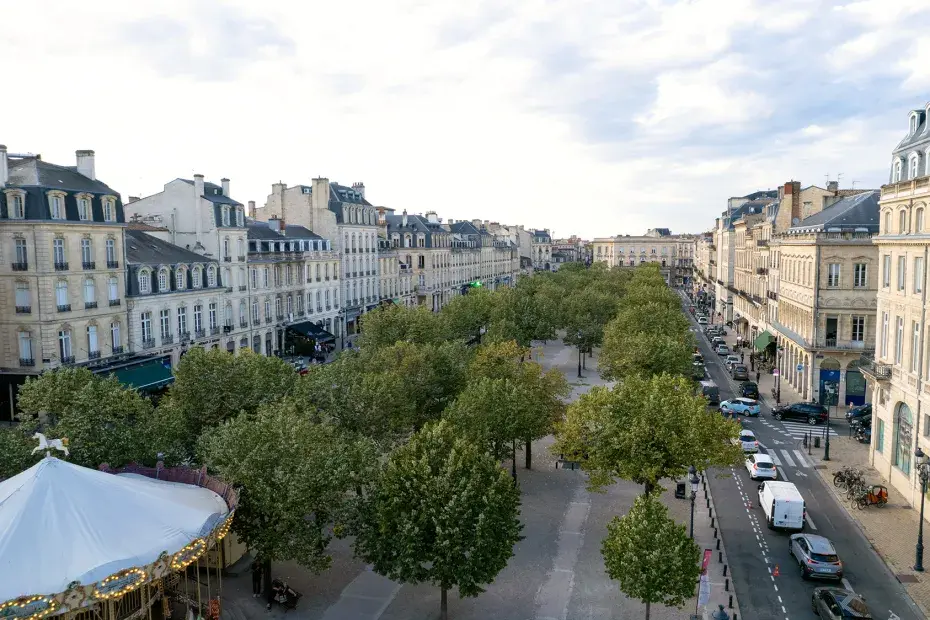 Les allées de Tourny vues du ciel