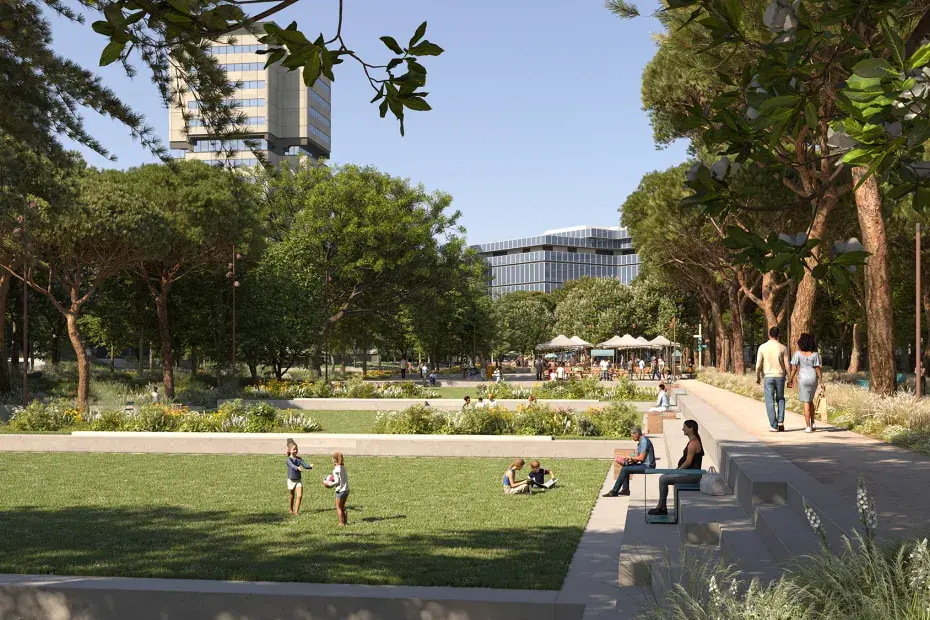vue architecte sur la future esplanade charles de gaulle