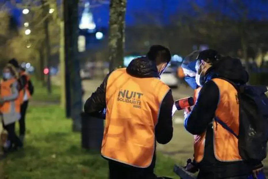 Photo : 400 bénévoles et 200 agents publics sont mobilisés de 20h à minuit pour aller à la rencontre des sans-abris dans tout Bordeaux. © T. Sanson / Ville de Bordeaux