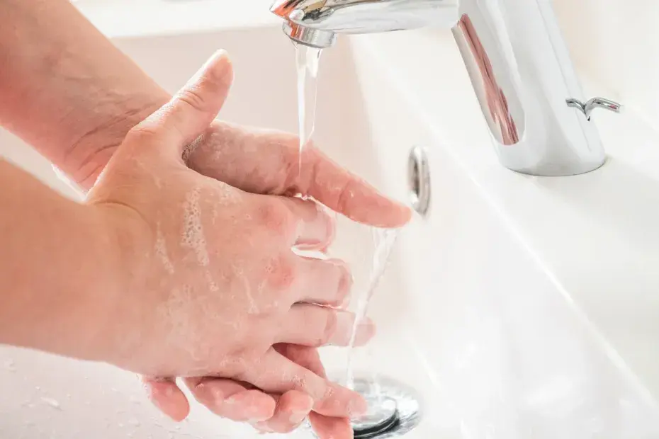 Photo d'une personne qui se lave les mains