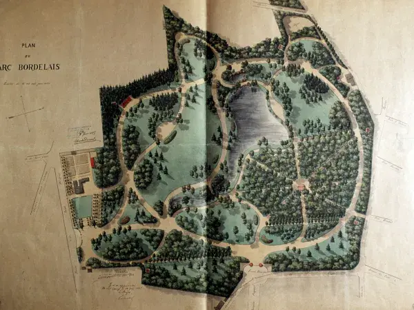 Il s'agit d'un plan du Parc Bordelais datant de 1885.