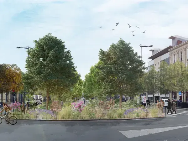 photomontage de l'allée de serr après les travaux 