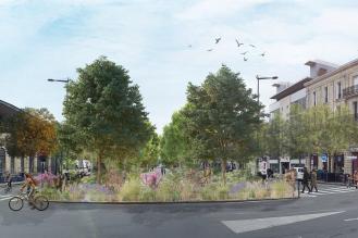 photomontage de l'allée de serr après les travaux