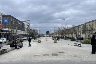 photo du terre-plein central de l'allée de serr